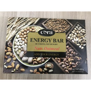 : Bánh yến mạch Cora với các loại hạt dinh dưỡng gói 400 gram (hộp giấy hoặc gói) – Energy Bar Nuts Oatmeal