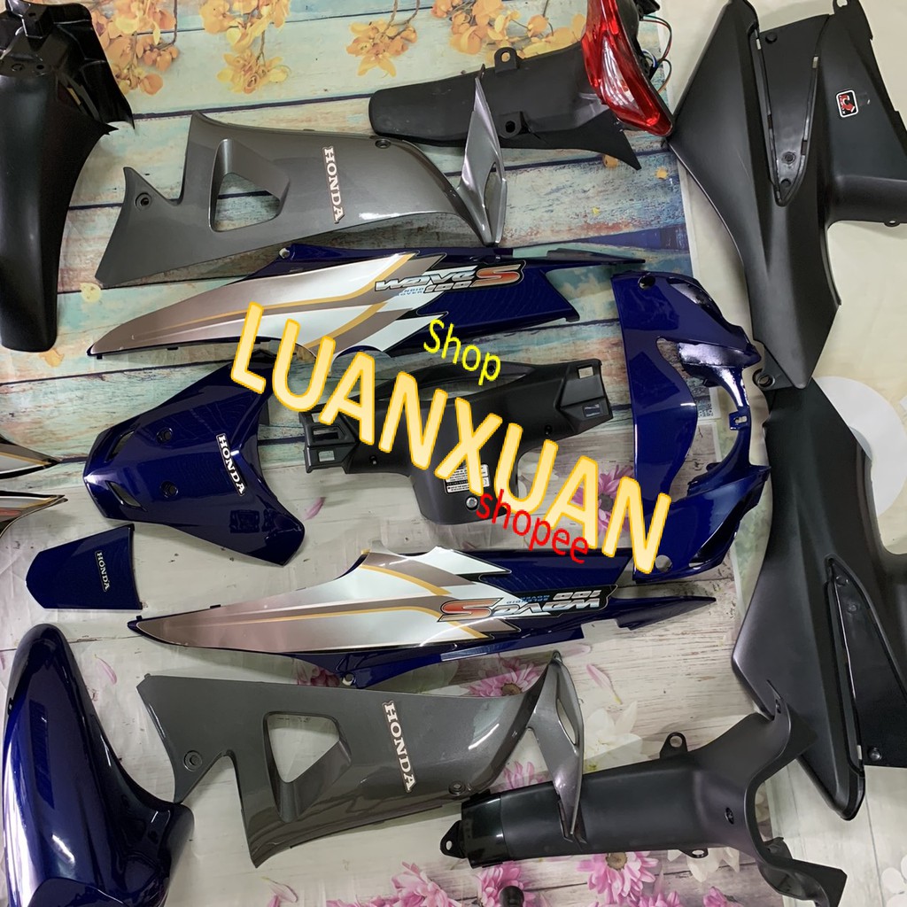 Dàn áo xe Wave RS - wave alpha - wave s100, nhựa ABS nguyên sinh màu XANH TÍM