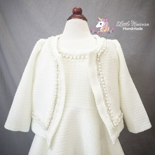 Bộ dạ tweed bé gái sz 5