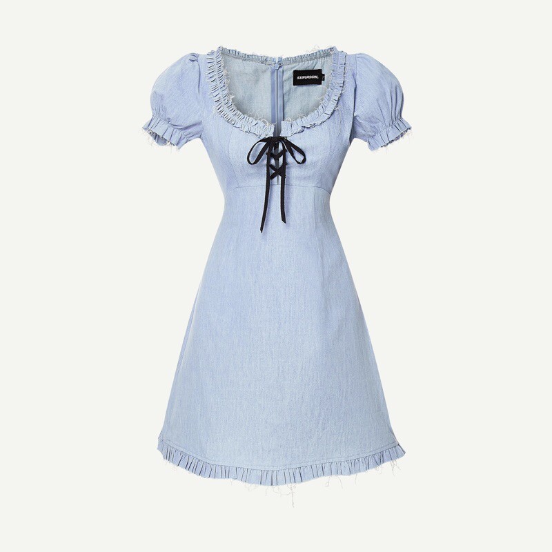 Váy ôm jeans thiết kế cổ điển của SXINVASION