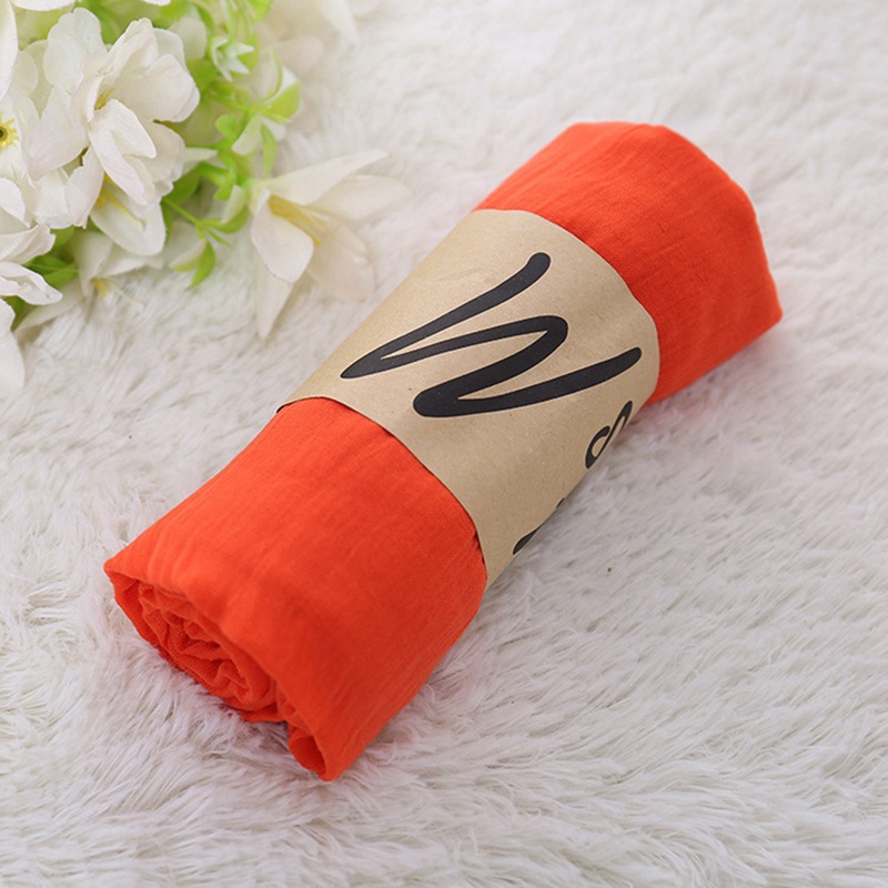 Khăn Choàng cotton Và linen Màu Xanh Dương/180*50All Mới