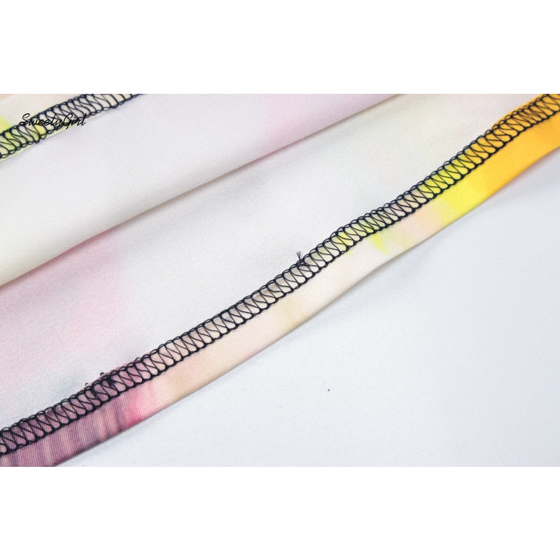 Áo Thun Tay Dài Cổ Tròn In Họa Tiết Màu Sắc Thời Trang 2022 Dành Cho Nữ