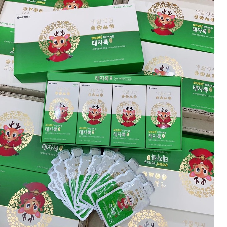 Hồng sâm trẻ em thái tử xanh, đỏ Hàn Quốc