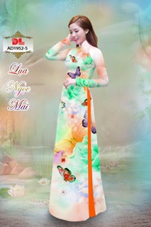 Vải áo dài in hình bướm