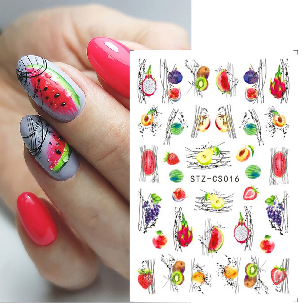 [Hàng mới về] Miếng dán trang trí móng tay họa tiết 3D thời trang