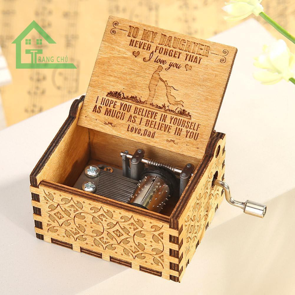 🎈Retro Exquisite Wooden Hand Cranked Music Box🎈