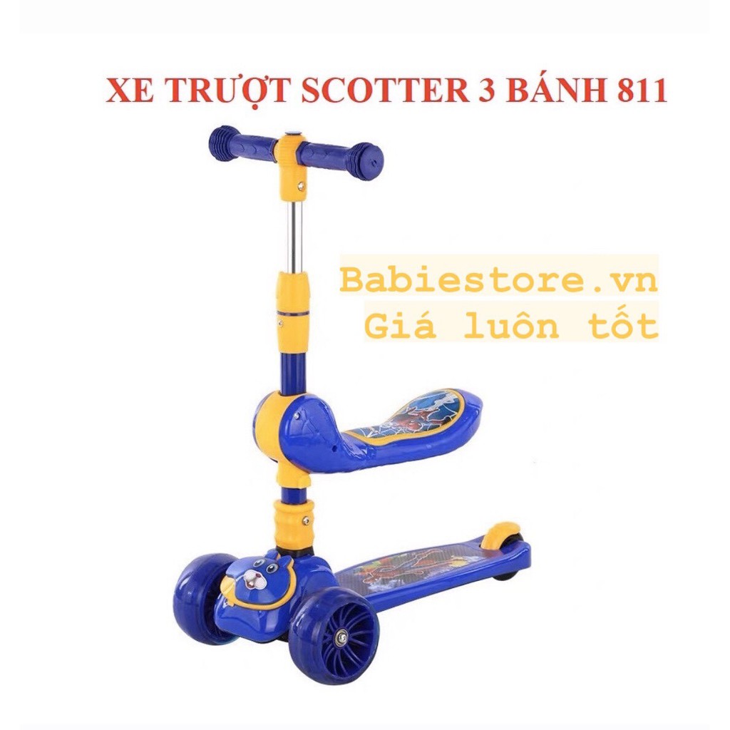 XE TRƯỢT SCOTTER 3 TRONG 1 THIẾT KẾ ĐA NĂNG ĐẸP MẮT CÓ GHẾ NGỒI + NHẠC   CHO BÉ YÊU