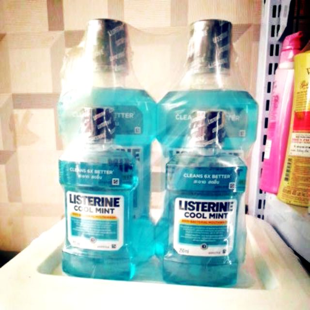 (Rẻ Vô Địch) Combo 2 chai Listerine 750+250ml hàng Thái Lan