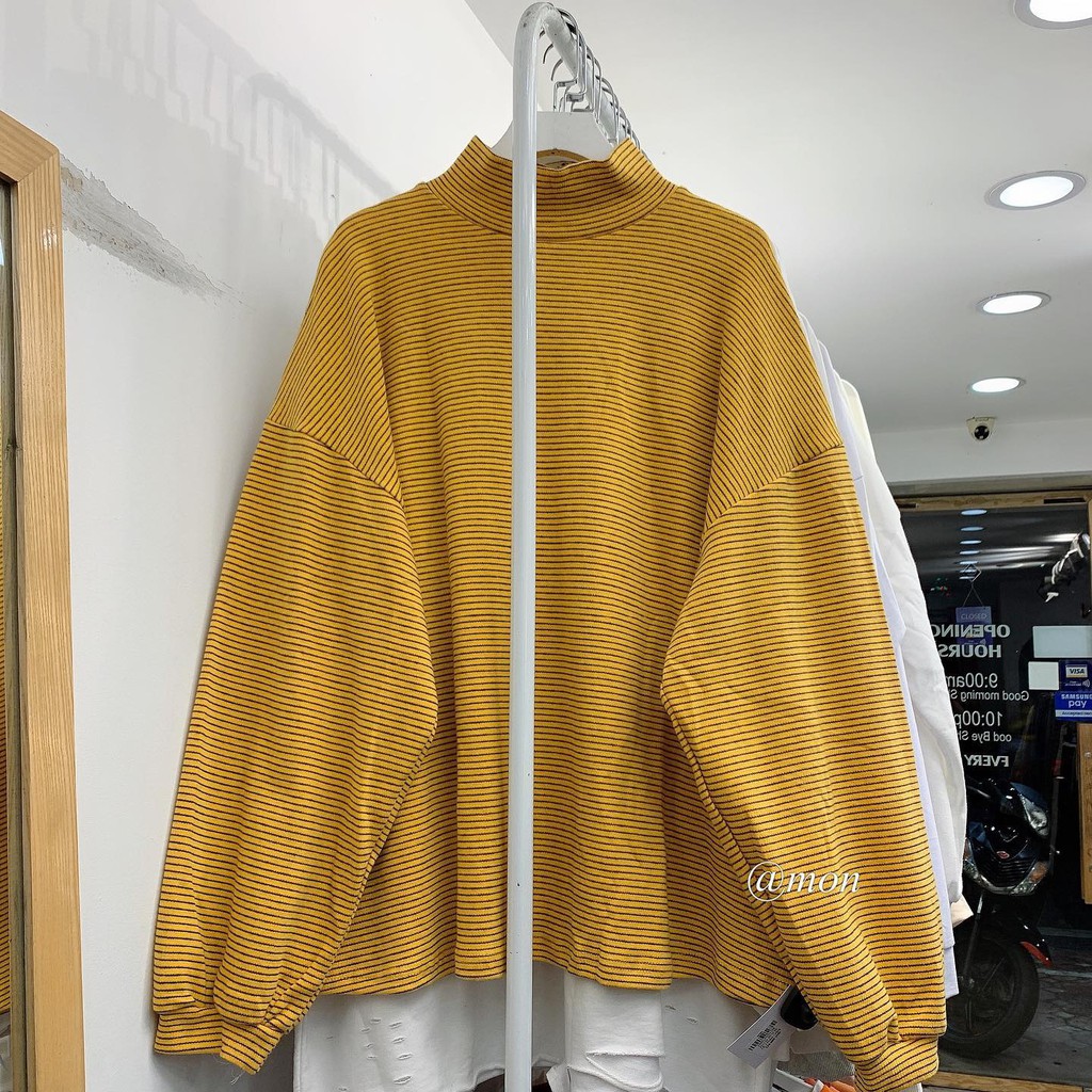 201134 ÁO NỈ KẺ CỔ 3 PHÂN - FREESIZE | BigBuy360 - bigbuy360.vn