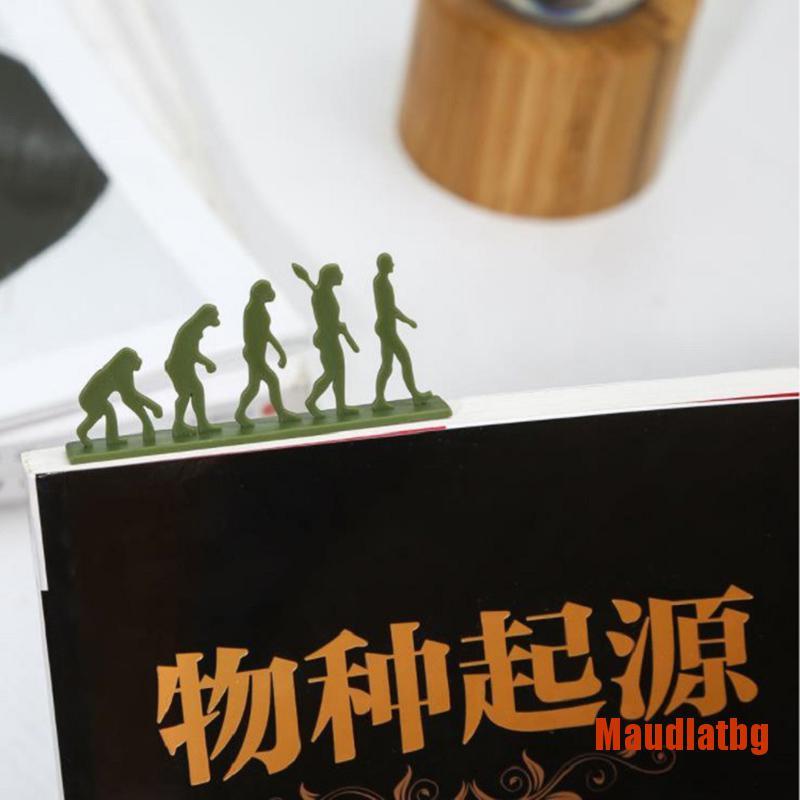 MAUBG 1Pcs Creative Theory of Evolution Bookmark Plastic Reading Bookmarks Book