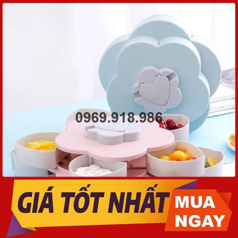 🎈 Hộp Đựng Bánh Kẹo Mứt Tết Xoay Tròn Nở Hoa 5 Cánh 2 Tầng Đẹp Cao Cấp Giá Gốc Sỉ Rẻ 💙 Tổng Kho Gia Dụng Vũng Tàu 💙