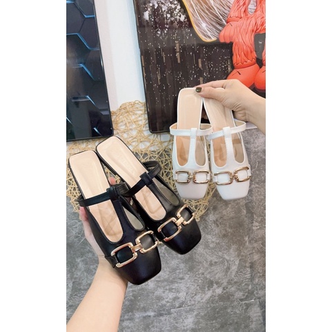 Sục nữ da lì dây ngang quai xích