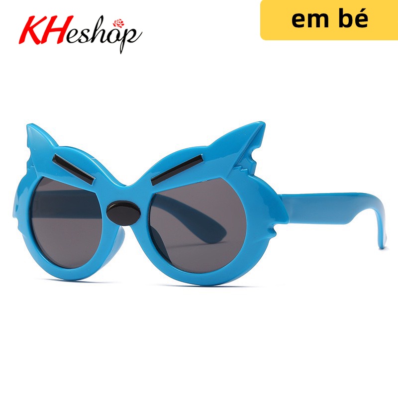Kính thời trang siêu nhân hoạt hình mèo cho bé, kính mắt chống nắng, chống bụi 6 màu dễ thương, mã Y1591