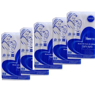 Combo 5 bịch khăn vải khô đa năng Mama 300gr