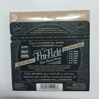 DÂY GUITAR CLASSIC D'ADDARIO EJ45