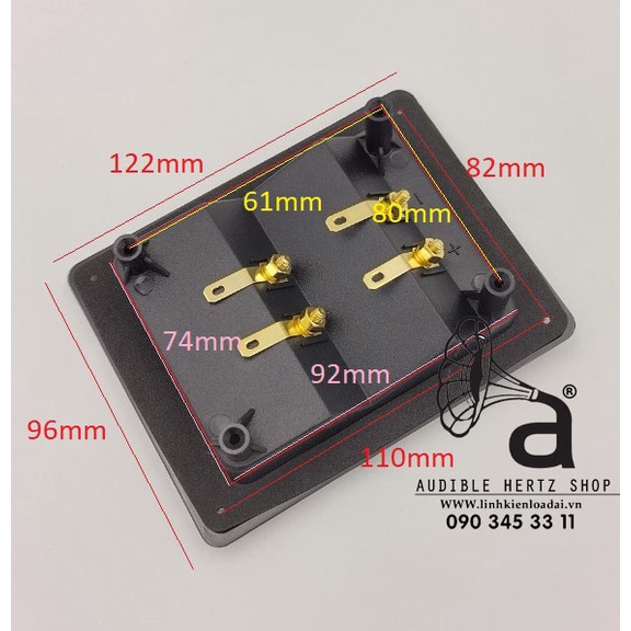 Trạm loa bi-wire, máng loa, hậu loa ráp thùng