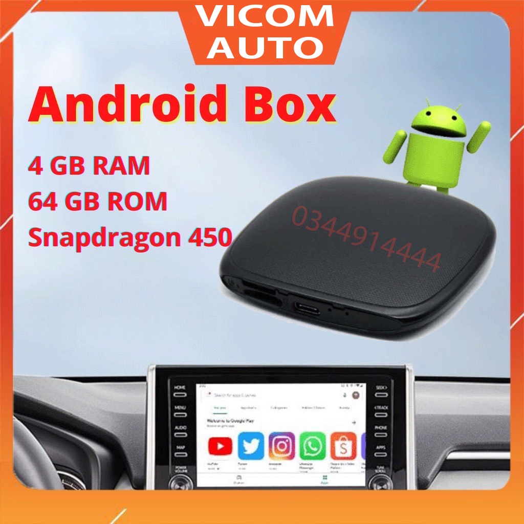 Android Box ô tô, Carplay Ai Box, Carplay Android Box Ai cắm sim 4G Picasou biến màn hình Zin thành màn hình Androi. | BigBuy360 - bigbuy360.vn