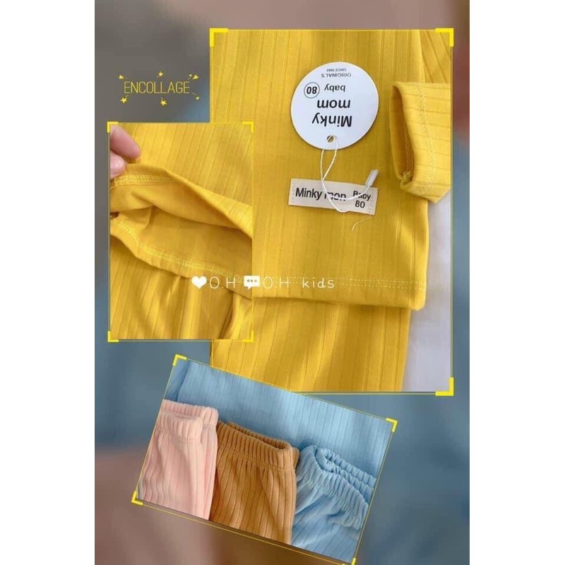 HÀNG LOẠI 1Bộ len tăm trơn cổ 3p cho bé