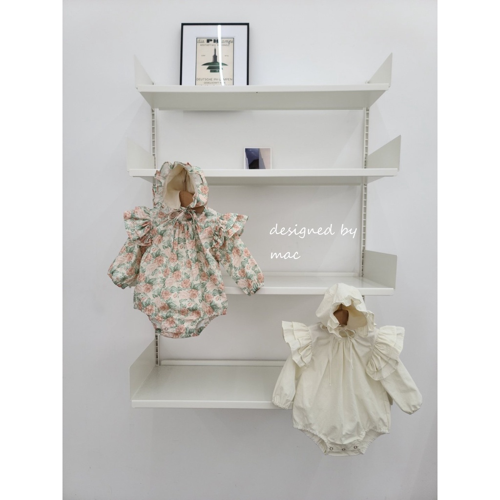 SET SUIT KÈM MŨ BONET CÁNH TIÊN MADE IN KOREA CHO BÉ GÁI