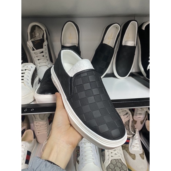 GIẦY LƯỜI NAM LV VÂN HOA, GIẦY THỂ THAO NAM LV DẬP VÂN DỄ MIX ĐỒ, Bin Store