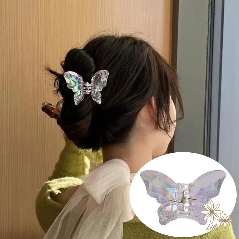 【kifli】Kẹp Tóc Hình Bướm Pha Lê Tinh Tế Thời Trang