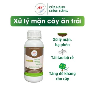 Chế phẩm sinh học AT Cải tạo phục hồi đất nhiễm mặn, tăng đề kháng cây trồng – Xử lý mặn cây ăn trái 500ml