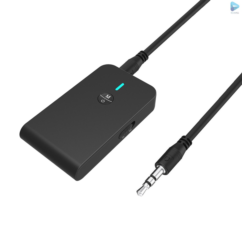 BT-6 2-IN-1 Bluetooth 5.0 Transmitter Receiver Wireless Audio Adapter 3.5mm AUX Music Sender Receiver for TV Car Stereo Headphone Speaker