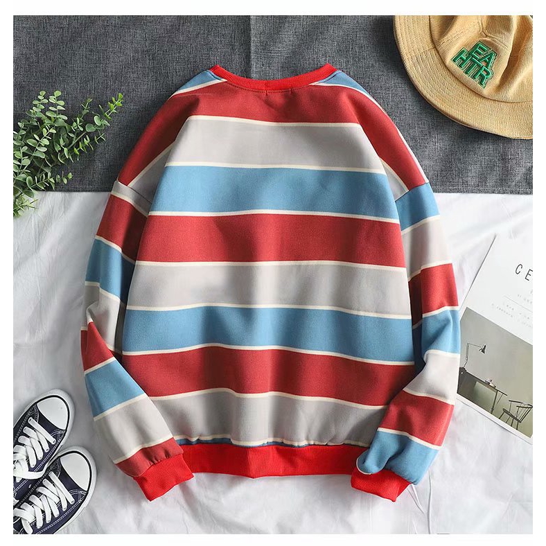 Áo Thun Tay Dài Kẻ Sọc Ngang Trẻ Trung Hợp Thời Trang Cho Nam | BigBuy360 - bigbuy360.vn