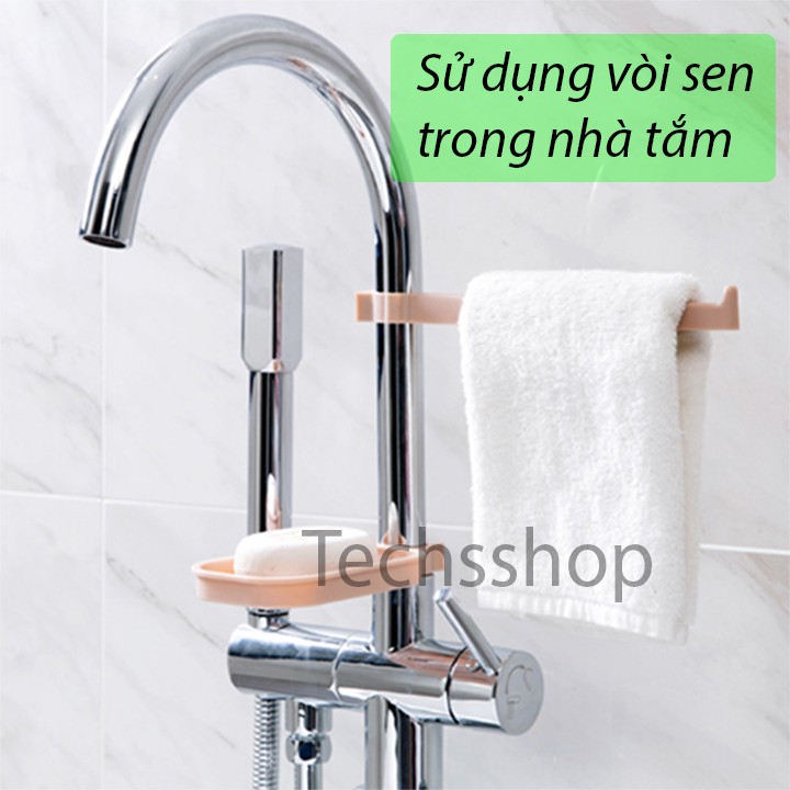 Giá Treo Khăn Và Để Đồ Treo Ở Ống Nước, Vòi Sen - Kệ Xà Phòng