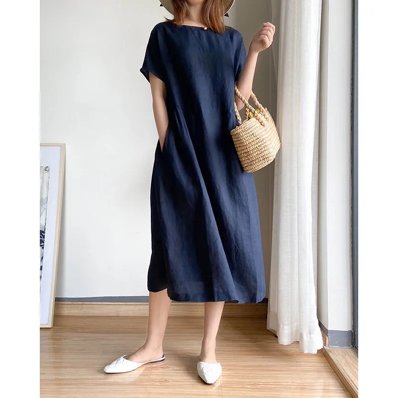 [40-90KG] Đầm Cotton Cộng Với Kích Thước Dành Cho Phụ Nữ C8879