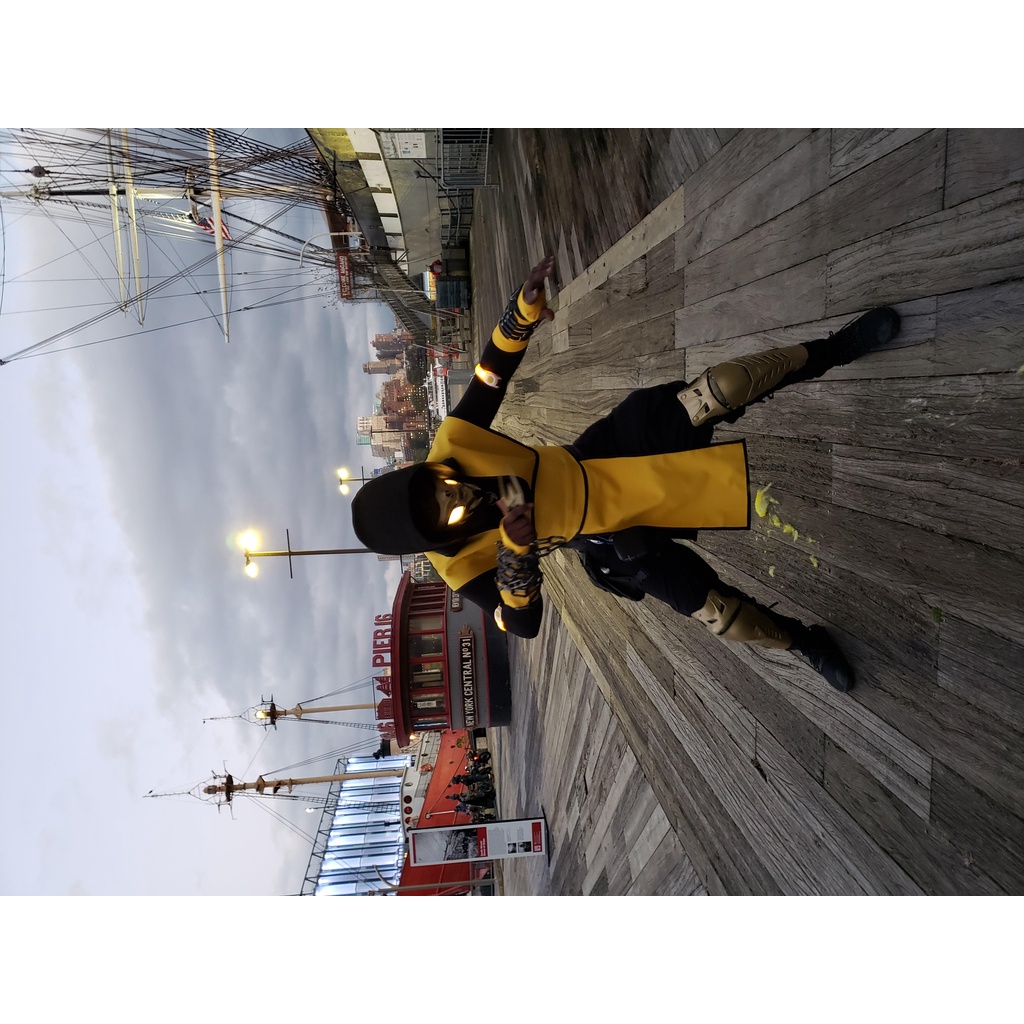 Cyber Punk rogue Áo Choàng Có Mũ Trùm Đầu Và Khăn Choàng Cổ Hóa Trang halloween Ấm Áp