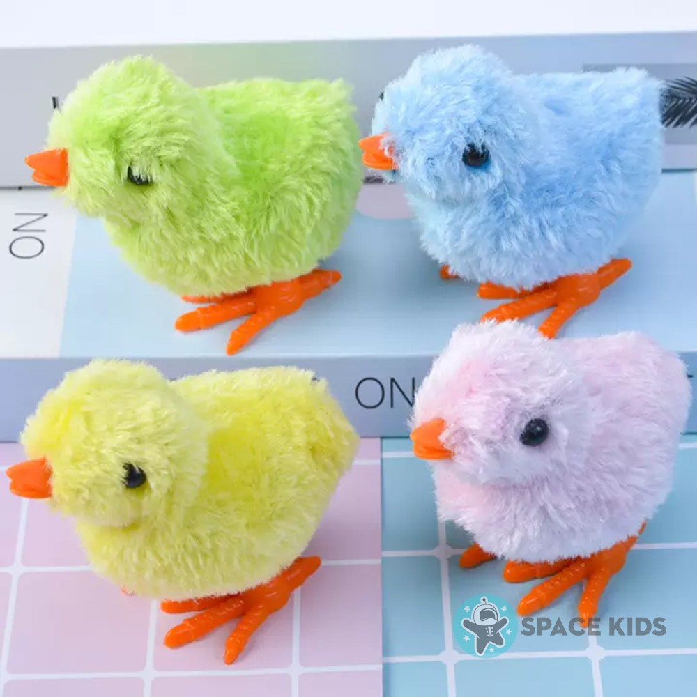 Đồ chơi cho bé trai bé gái Gà vặn cót, Đồ chơi trẻ em vận động gà con vặn dây cót Space Kids