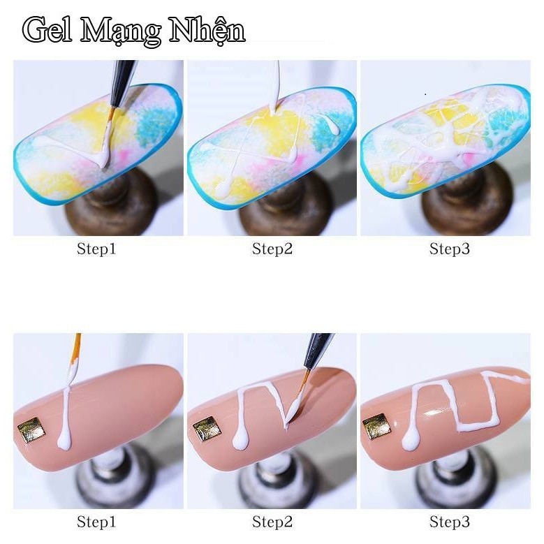 Gel nhện Vinimay chính hãng chất đậm đặc - gel mạng nhện nhũ sợi dai trang trí móng tay nghệ thuật (lẻ 1 hũ)