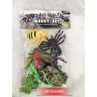 Đồ chơi côn trùng 8C ( Nhện, ong, cào cào, ếch, cóc, bọ hung), 929-79