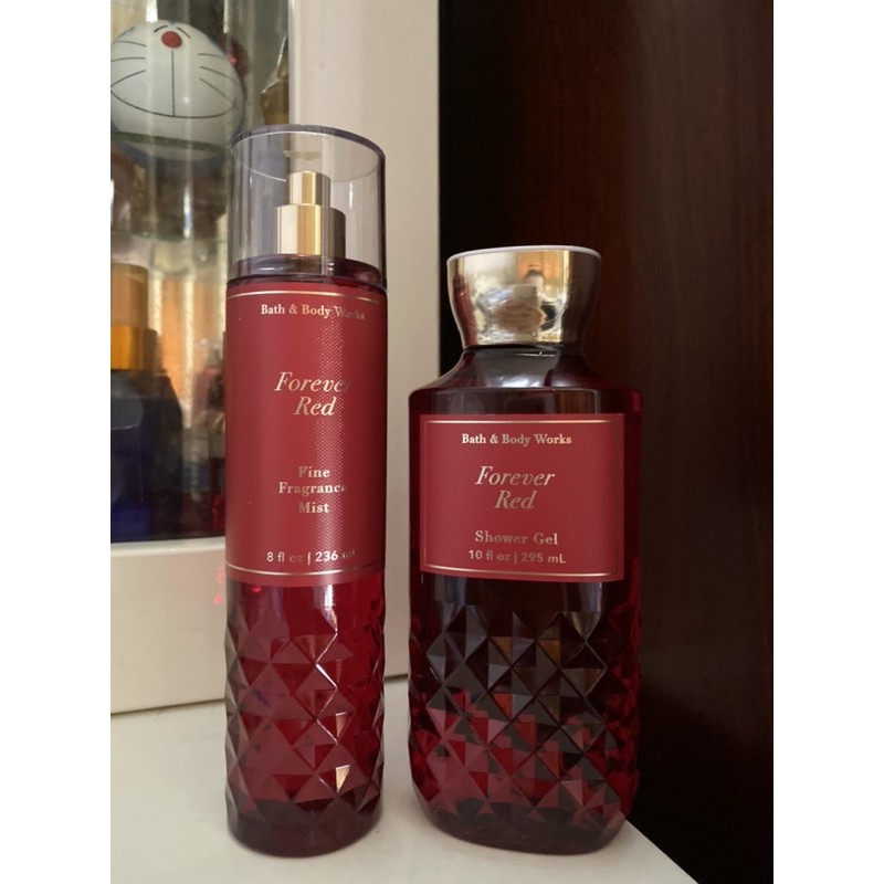 BILL US - Bộ sản phẩm Set 2 chai Forever red của Bath and body works fullsize