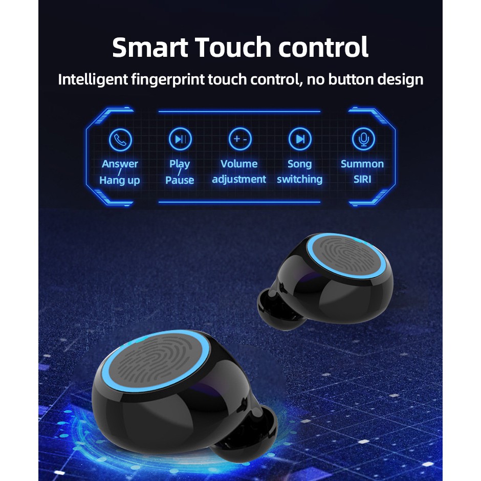 Tai nghe kết nối bluetooth 5.0 AMOI M11 TWS điều khiển cảm ứng có màn hình LED chất lượng cao