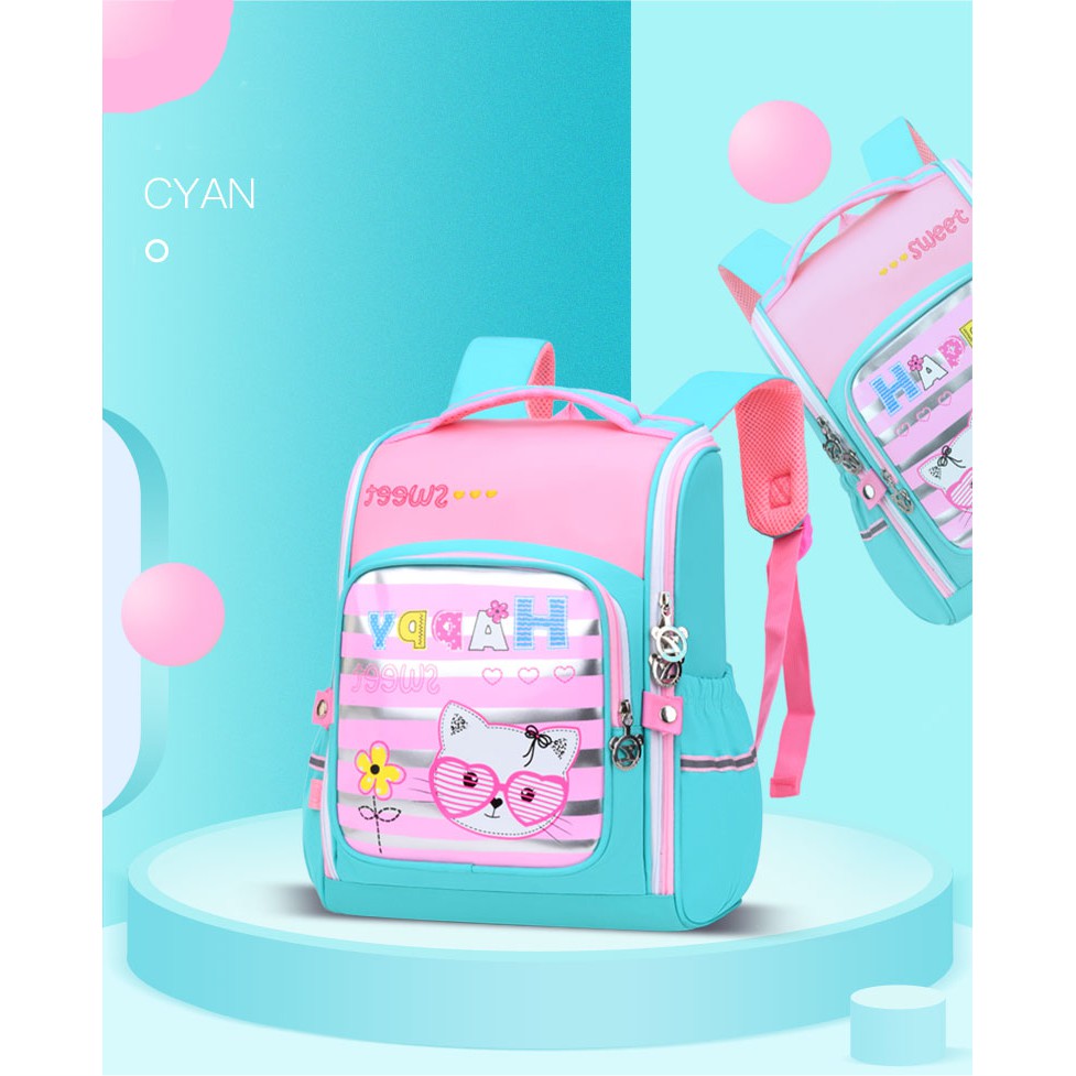 BChildren School Bags Boys Girls Primary School Backpacks Kids Cartoon Orthopedic Schoolbag Backpacks Safety/ Beg Sekolah Budak