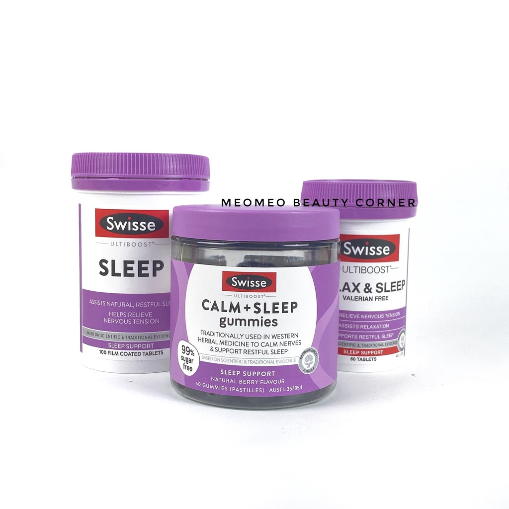 [ Tem Chemist ] Ngủ ngon Swisse Sleep/ Relax &amp; Sleep/ Clam+Sleep Gummies