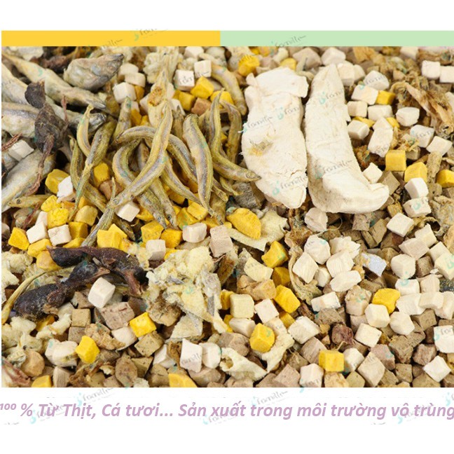 [TIẾT KIỆM]Thùng Đồ Ăn Khô JFamilleThức Ăn Khô Cho Chó Mèo 9 Loại Mix, Thơm Ngon Bổ Dưỡng, Tiện Lợi. Hộp 600gr. JF75