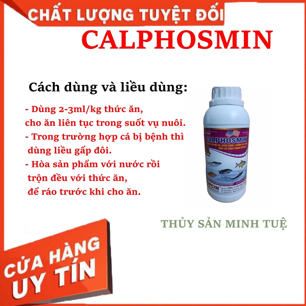 Calphosmin Khung Xương To, Chống Gù Lưng, Tăng Trọng Nhanh - Thuốc Thủy Sản Minh Tuệ