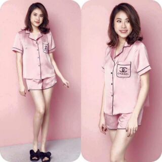 Bộ lụa bambi áo tay ngan + quần đùi