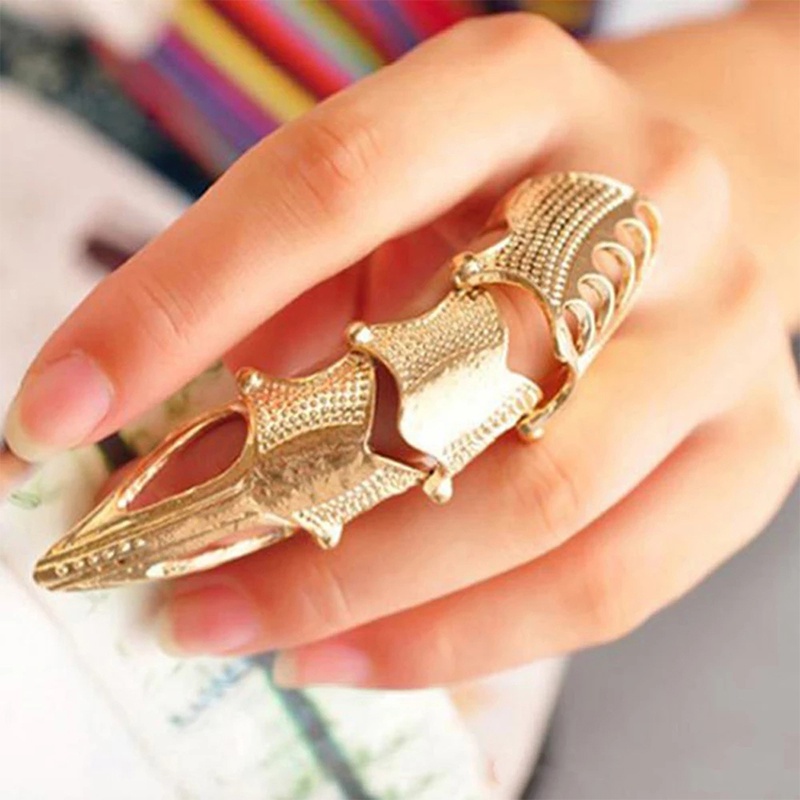 Nhẫn Mũi Nhọn Sang Trọng Phong Cách retro Cho Nam Nữ