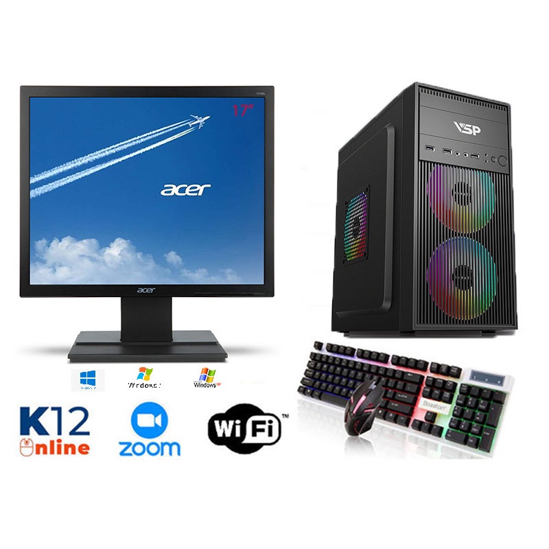 Bộ máy tính bàn NEC japan Lcd 17in chính hãng fun bộ mượt ngang i3