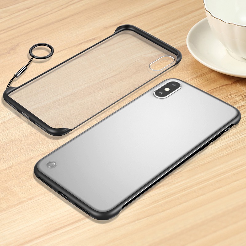 Ốp điện thoại không cạnh viền đơn giản bảo vệ cho iPhone X XS XS Max XR