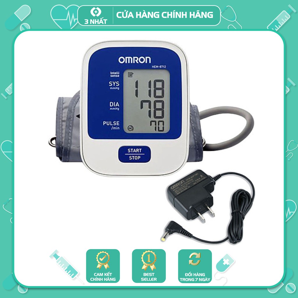 Máy đo huyết áp tự động Omron HEM8712, thiết bị hỗ trợ phát hiện sớm bệnh cao huyết áp