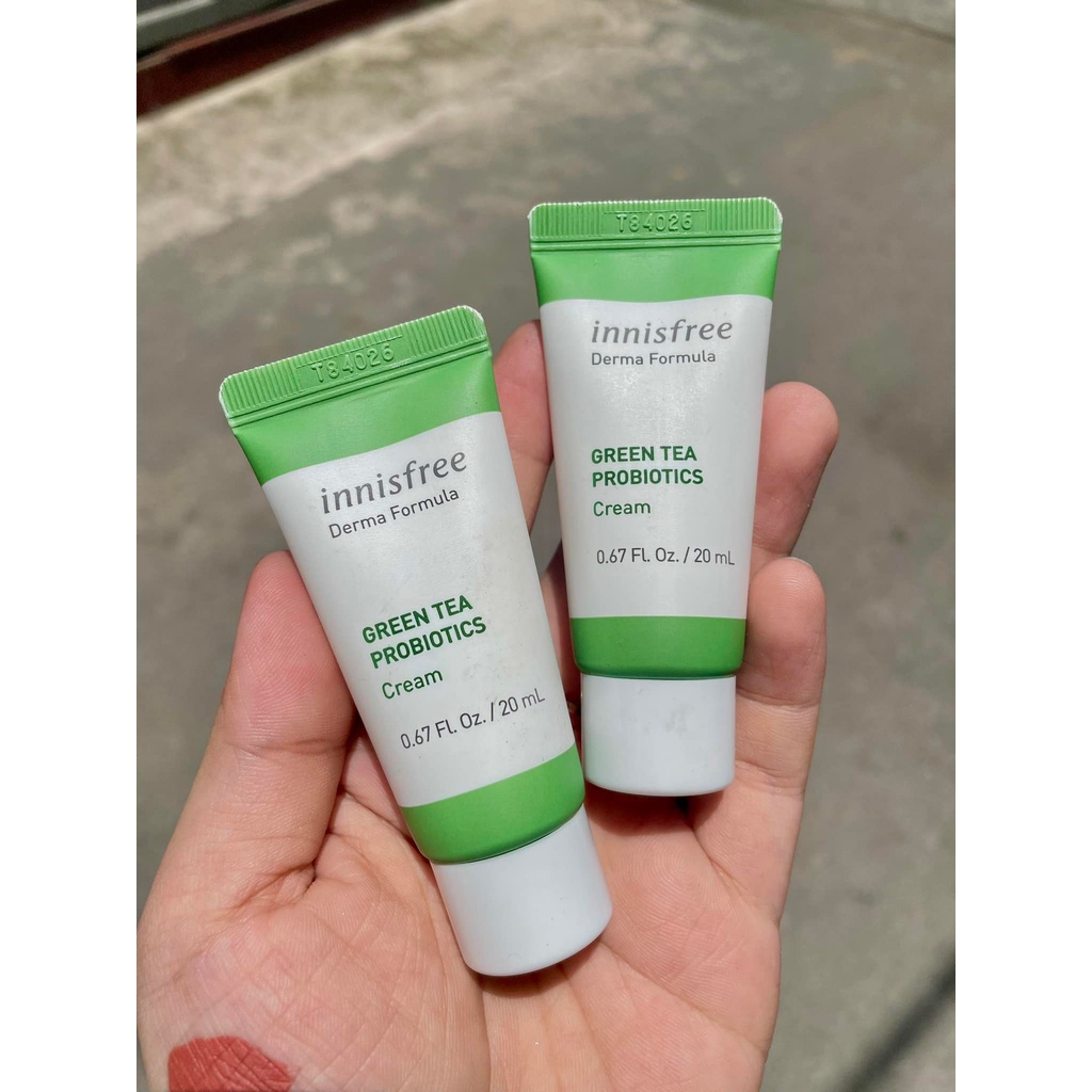 Kem Dưỡng Ẩm, Phục Hồi Da Từ Trà Xanh Innisfree Derma Formula Green Tea Probiotics Cream 10ml