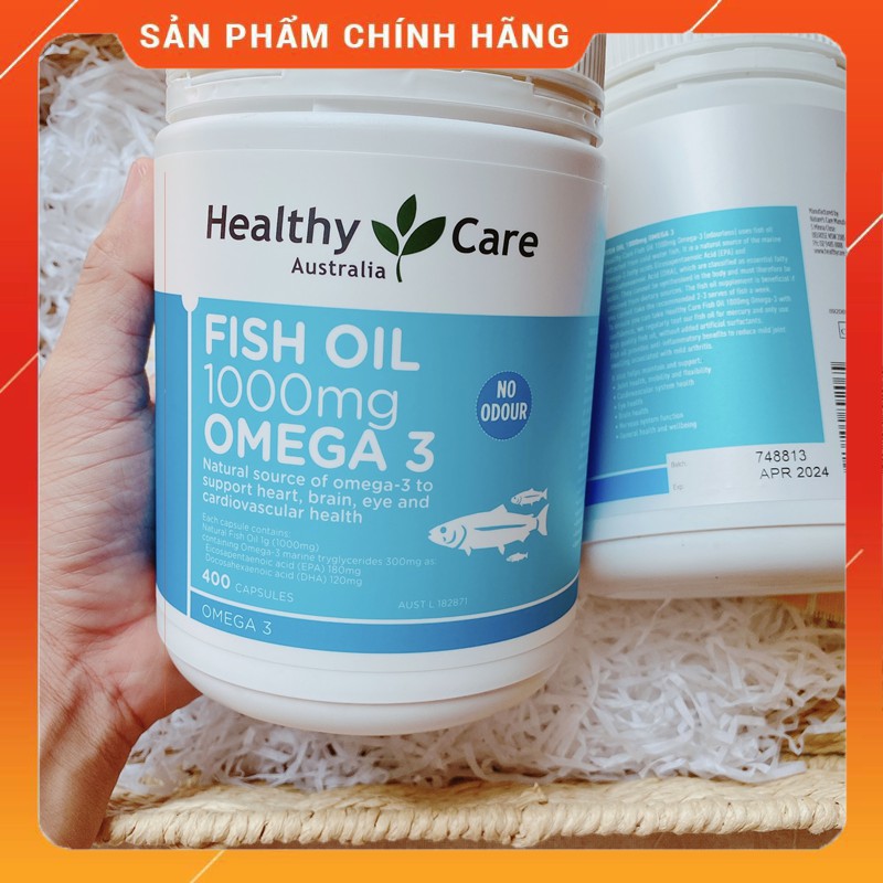 [CÓ BILL]  FISH OIL 1000MG OMEGA 3 HEALTHY CARE -  XUẤT XỨ ÚC