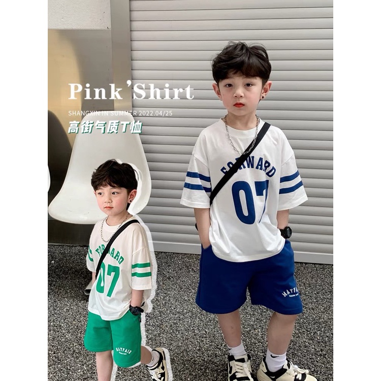 Set bộ cho bé trai 07 kiểu dáng thể thao ngắn tay quần đùi chất cotton co giãn thoáng mát 8 -20kg