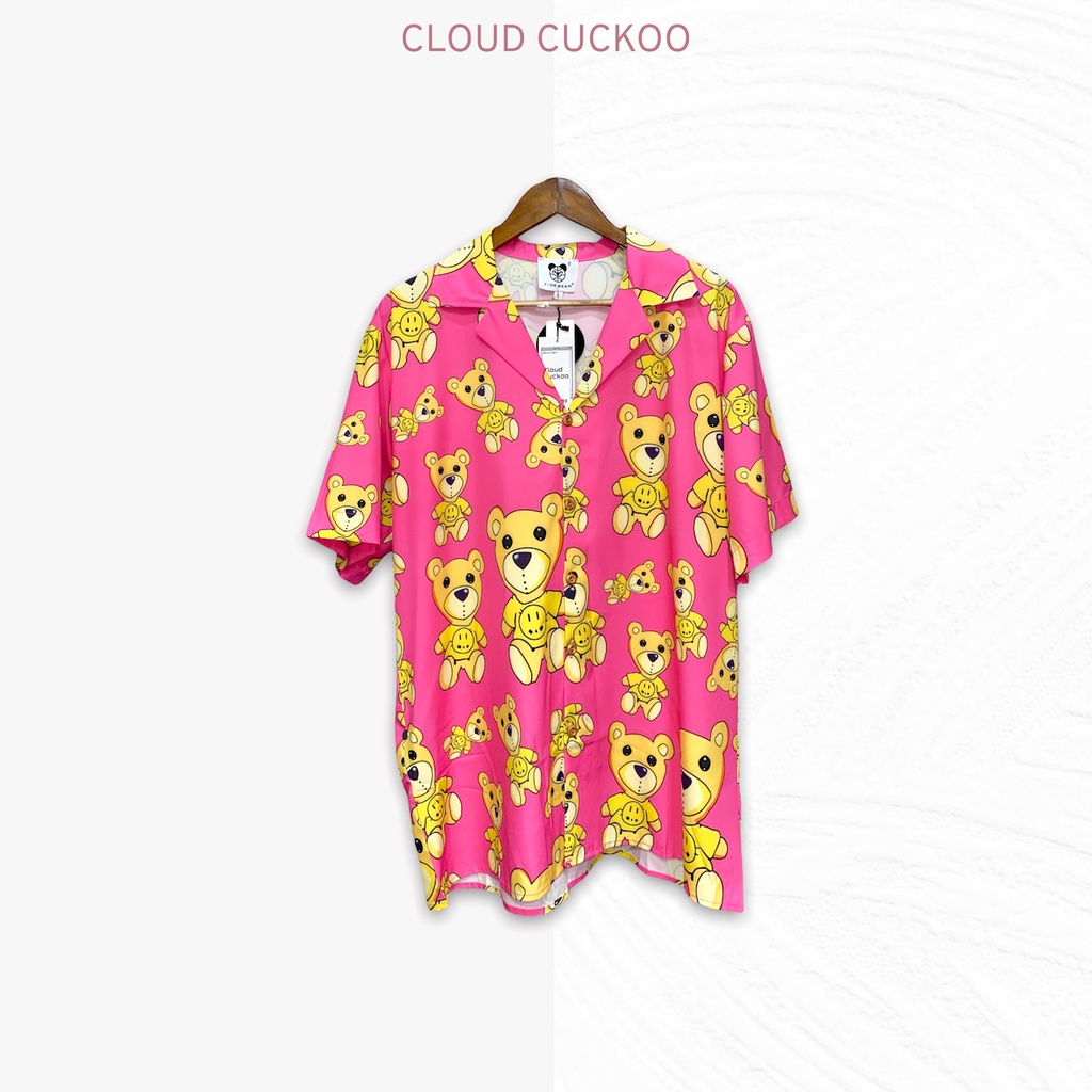 Áo Sơ Mi Cổ Vest Hình Chú Gấu - Mã Số: C33