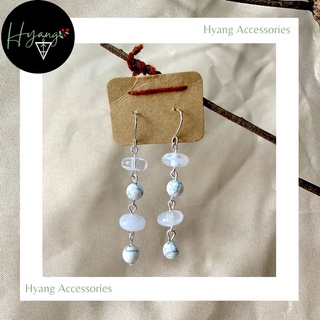 Khuyên tai hạt thuỷ tinh hoa văn Nhật Bản - Simple earrings